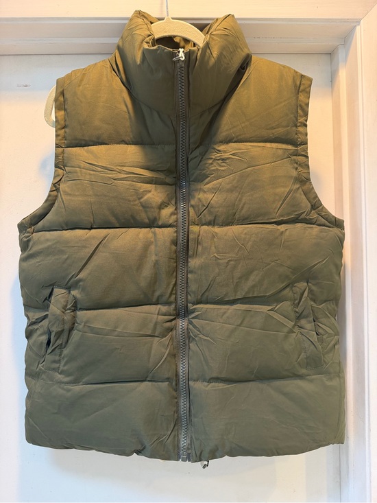 Jackets & Blazers - Olive Green Quilted Puffer Vest